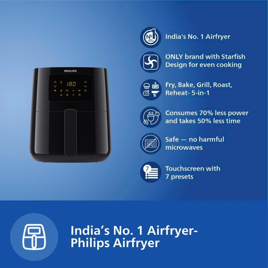 Philips Digital 4 1 Litre Airfryer With Rapid Air Technology Hd9252 90