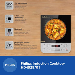 Philips Induction Cooktop 2100W for Fast Cooking - HD4928/01