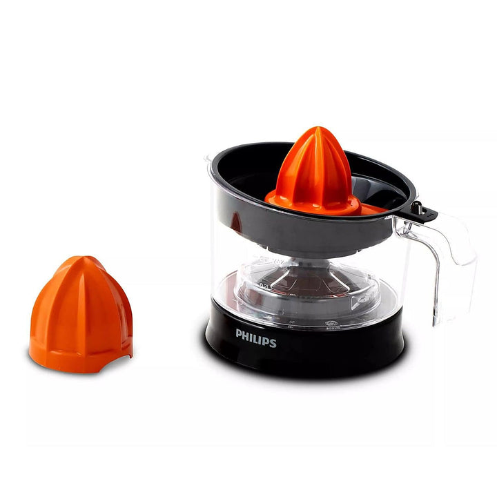 Philips Domestic Citrus Press Juicer 25Watt 0 5 Ltr Transparent Black Hr2788 00