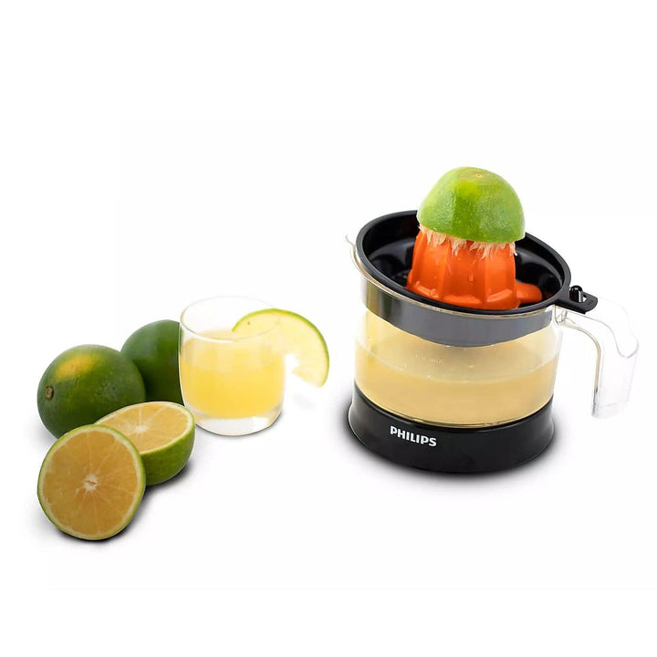 Philips Domestic Citrus Press Juicer 25Watt 0 5 Ltr Transparent Black Hr2788 00