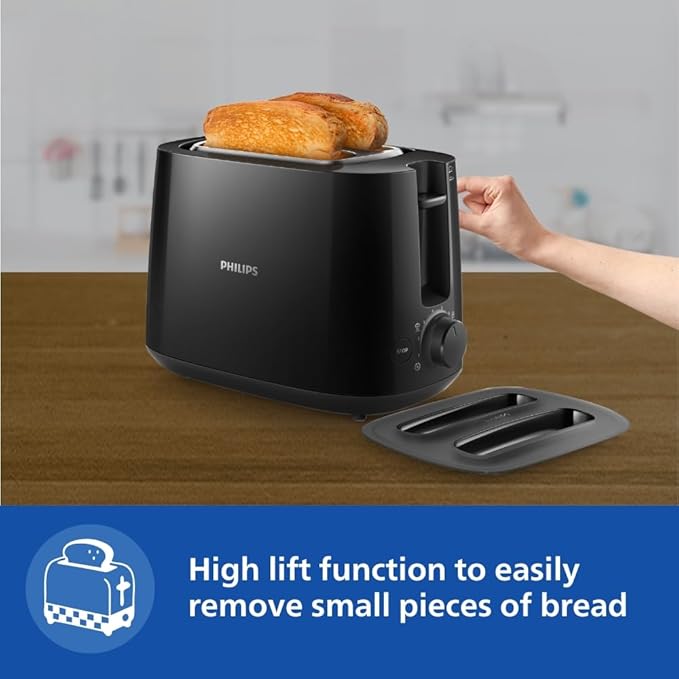 Refurbished Philips Two Slice Pop Up Toaster with Bun Warmer - HD2582/90