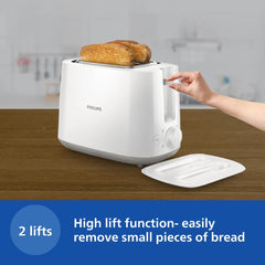 Philips Two Slice Pop Up Toaster With Bun Warmer Hd2582 00