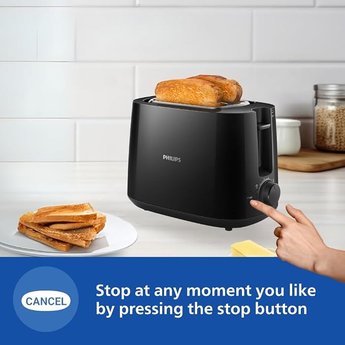 Refurbished Philips Two Slice Pop Up Toaster with Bun Warmer - HD2582/90
