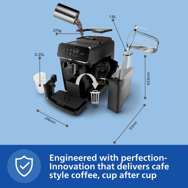 Philips 2200 Series Fully Automatic Espresso Machines Ep2230 10