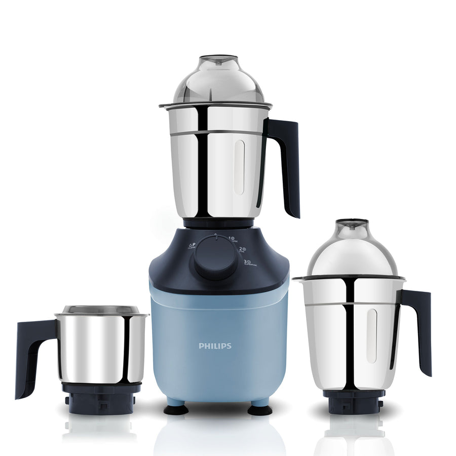 Philips 800 Watt Powerful Motor Mixer Grinder With Microgrind Technology In Blue Colour Hl7773 01