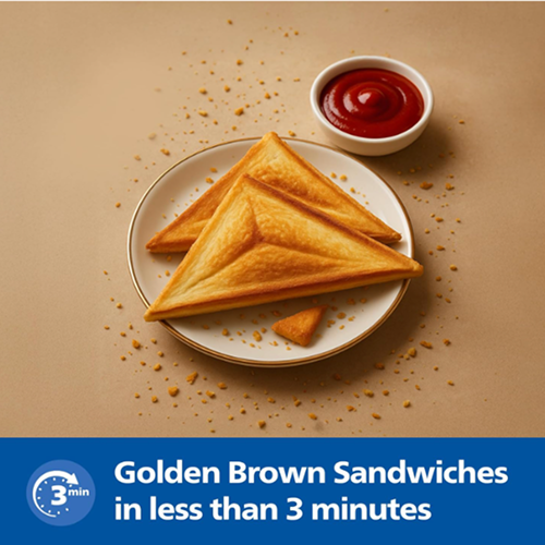 Philips Hd3000 80 4 Slice Sandwich Maker 800 W Uhd Plates