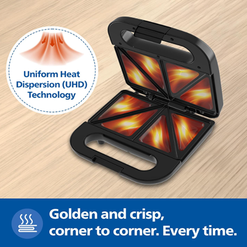 Philips Domestic Hd3000 80 4 Slice Sandwich Maker 800 W Uhd Plates