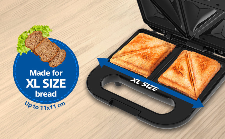 Philips Domestic Hd3000 80 4 Slice Sandwich Maker 800 W Uhd Plates