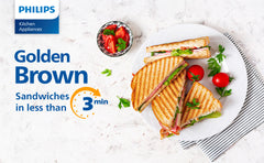 Philips Domestic Hd3010 80 Sandwich Maker 700 W Flat Grilled Plates