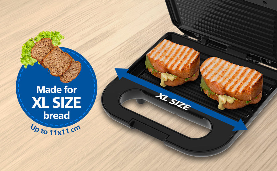 Philips Domestic Hd3010 80 Sandwich Maker 700 W Flat Grilled Plates
