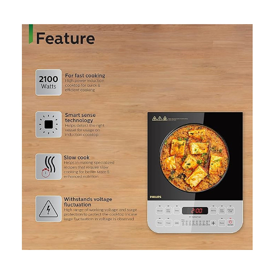 Philips Domestic Viva Collection 2100 Watt Induction Cooktop Hd4928 01