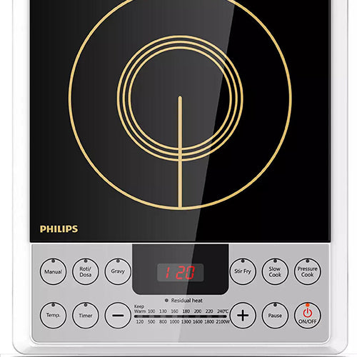 Philips 2100 Watts Induction Cooktop With Auto Off Function Hd4929 01