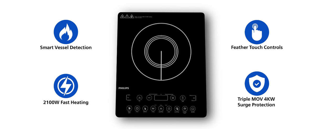 Philips 2100W Surge Protection Induction Cook Top - HD4995/00