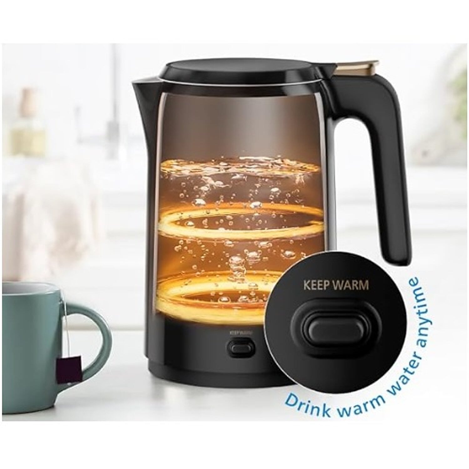 Philips Domestic 1 5 Litre Double Walled Electric Kettle With Keep Warm Function Hd9378 80