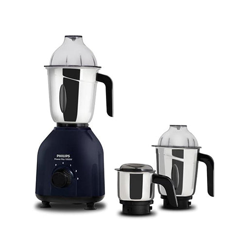Refurbished Philips 1000 Watt Mixer Grinder with PowerPro Motor and 3 Jars - HL7713/01