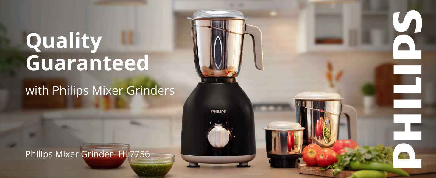Philips 750W Turbo Motor 3-Jar Mixer Grinder - HL7756/01