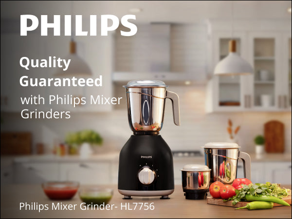 Philips 750W Turbo Motor 3-Jar Mixer Grinder - HL7756/01