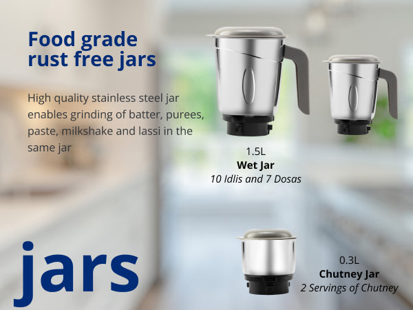 Philips 750W Turbo Motor 3-Jar Mixer Grinder - HL7756/01