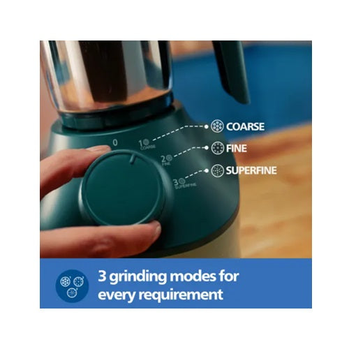 Philips 800 Watt Powerful Motor Mixer Grinder With Microgrind Technology In Green Colour Hl7773 02