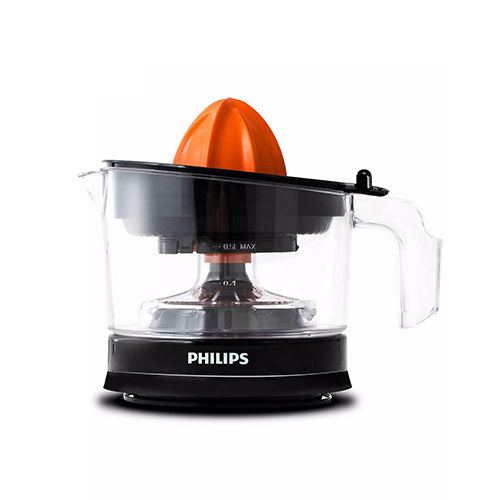 Philips Domestic Citrus Press Juicer 25Watt 0 5 Ltr Transparent Black Hr2788 00