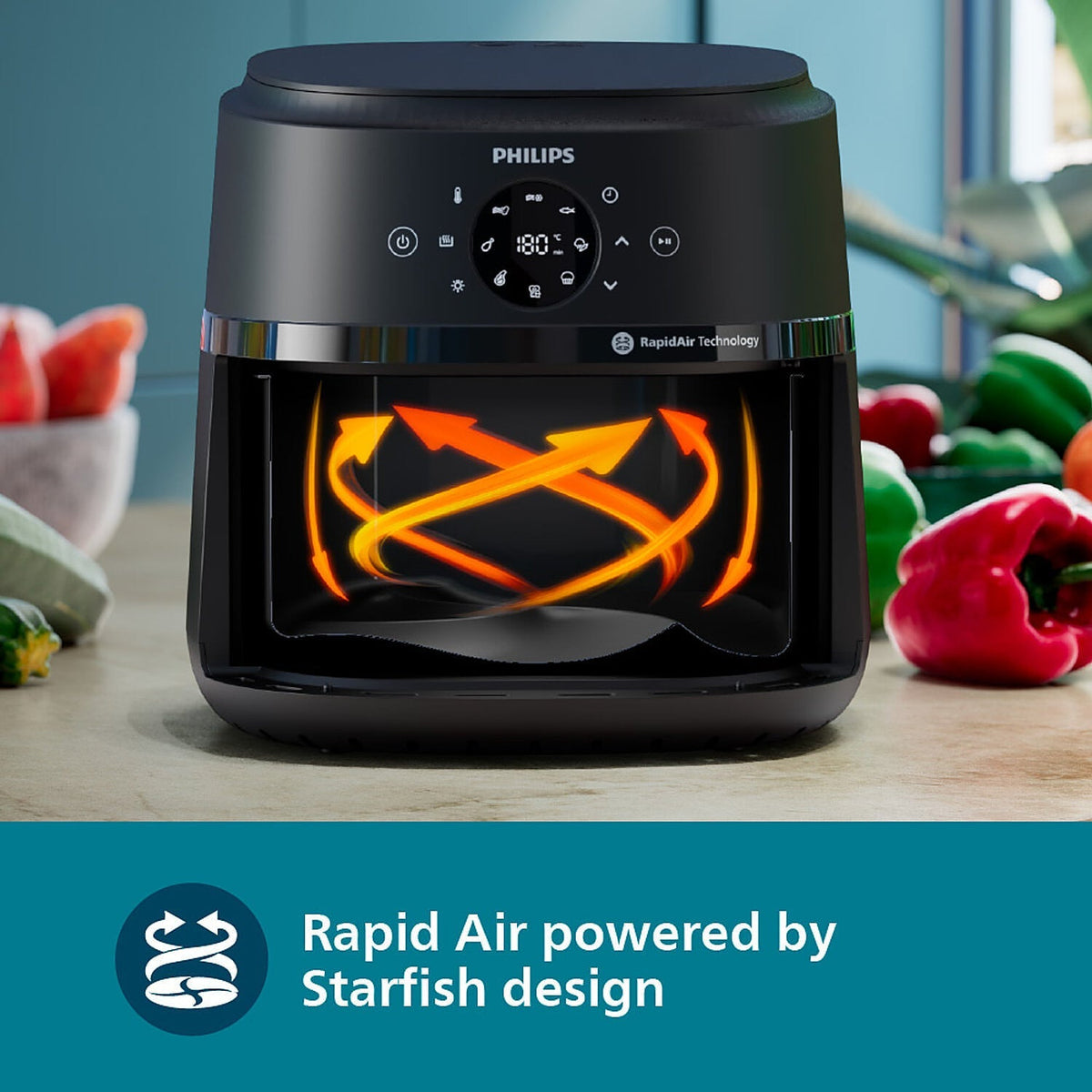 Refurbished Philips Domestic 6 2 Liter Airfryer With Rapid Air Technology And Cooking Window Na231 00