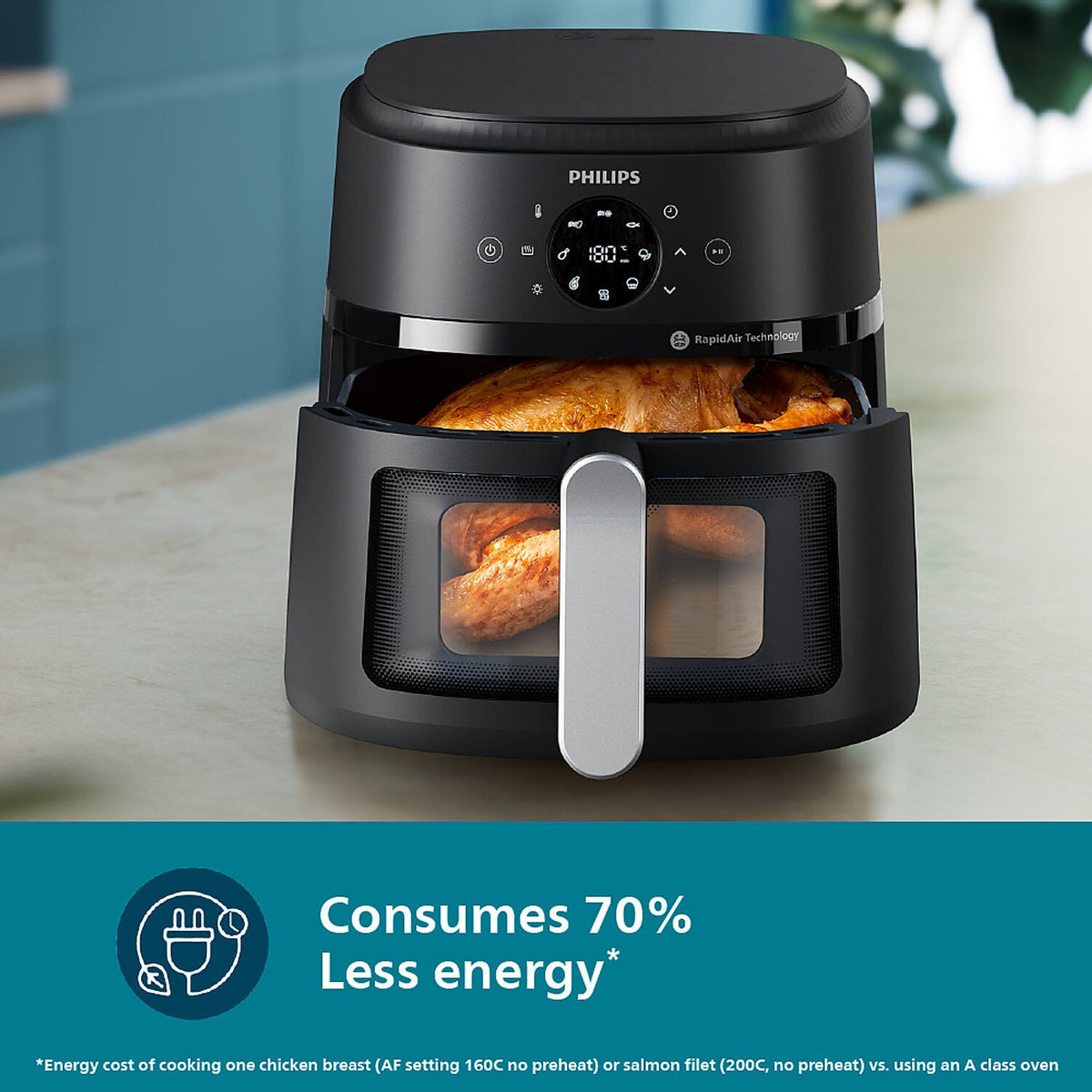 Philips Domestic 6 2 Liter Airfryer With Rapid Air Technology And Cooking Window Na231 00