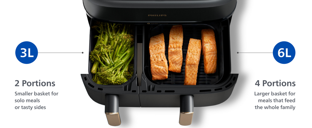 Philips 9L Dual Basket Airfryer - NA352/00