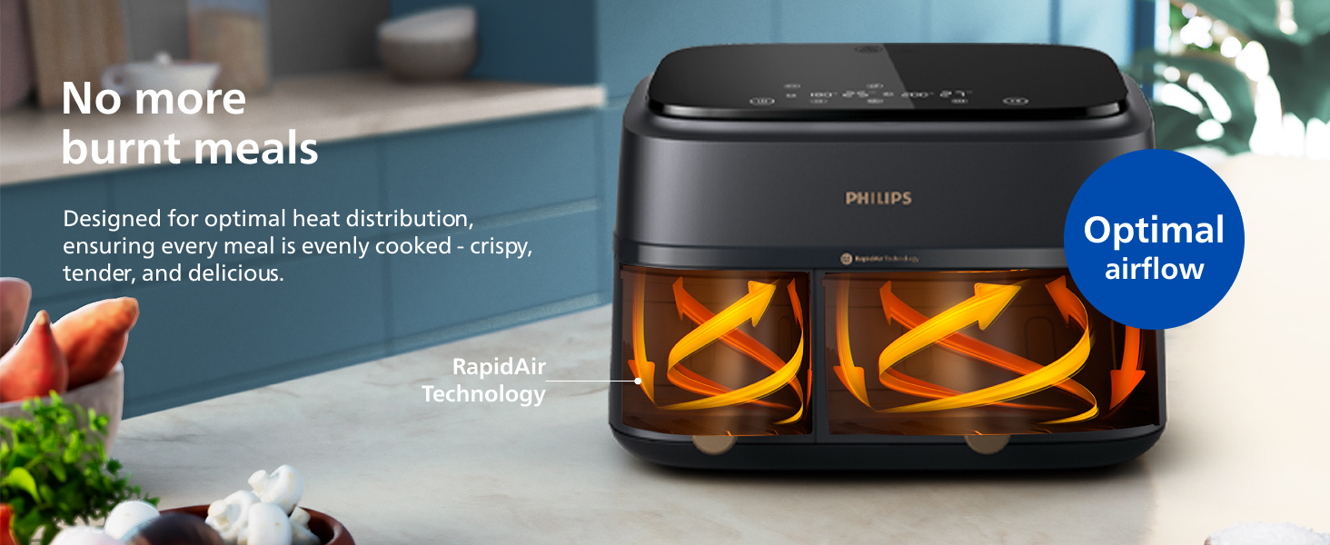 Philips 9L Dual Basket Airfryer - NA352/00