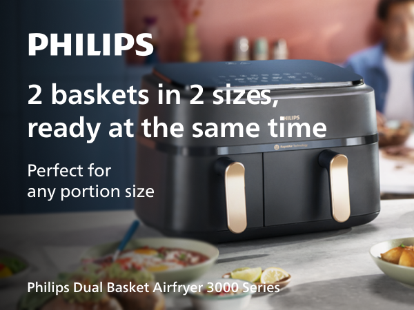 Philips 9L Dual Basket Airfryer - NA352/00