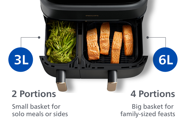 Philips 9L Dual Basket Airfryer - NA352/00