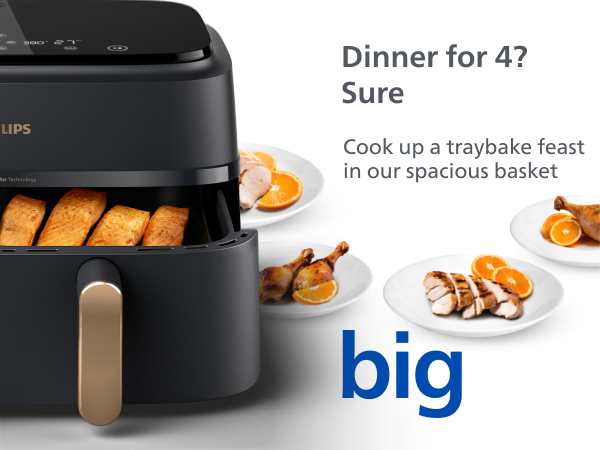 Philips 9L Dual Basket Airfryer - NA352/00
