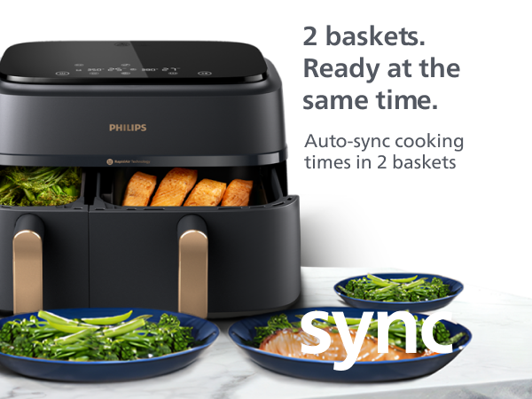 Philips 9L Dual Basket Airfryer - NA352/00