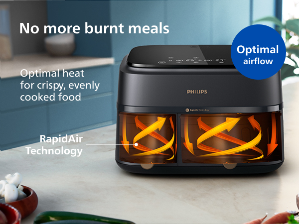 Philips 9L Dual Basket Airfryer - NA352/00