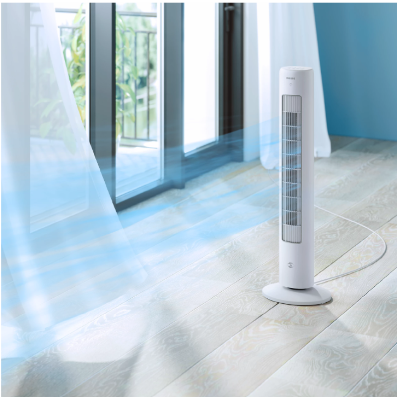 Philips Bladeless Technology Tower Fan with Touchscreen Panel and Remote Control - CX5535/00