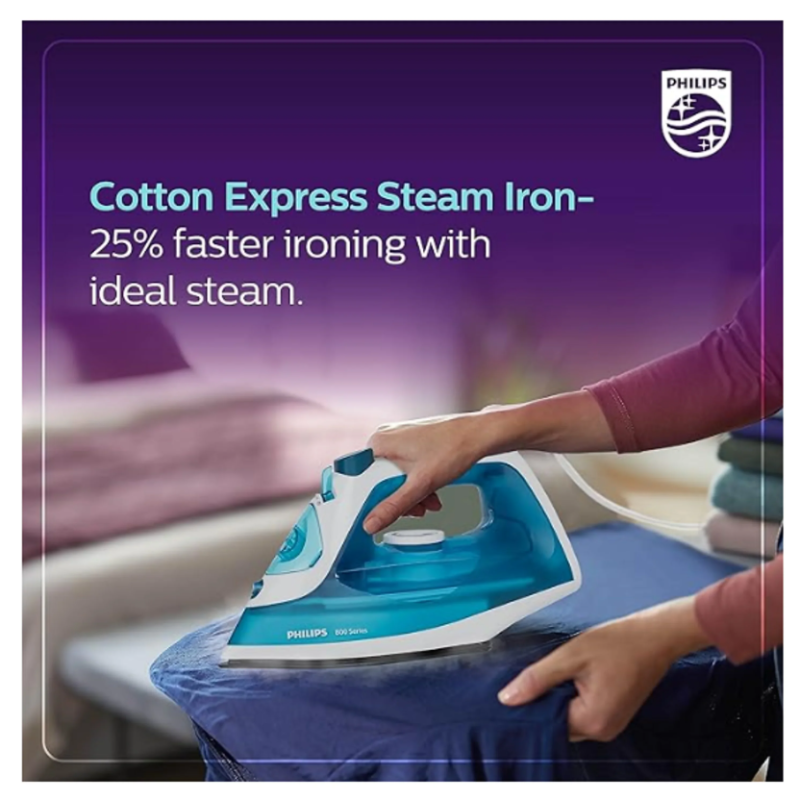 Philips Domestic Steam Iron With Black Non Stick Soleplate And Steam Rate Of Up To 15 G Min Dst0820 20