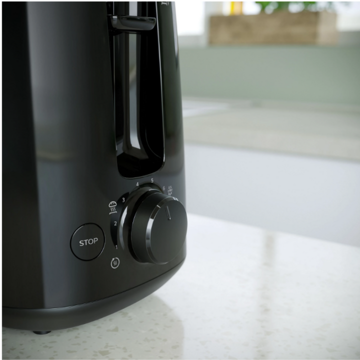 Philips Domestic 600 Watts 2 Slice Toaster With Integrated Bun Rack Black Hd2583 90