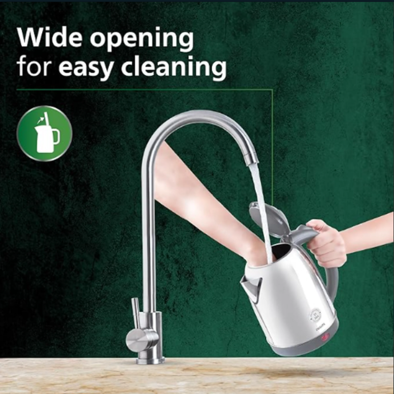 Refurbished Philips 1.2 L Kettle with 25% thicker body for longer life - HD9363/02