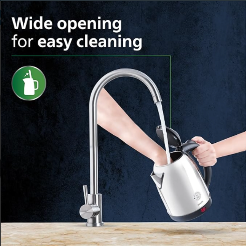 Refurbished Philips 1.5 L Kettle with 25% thicker body for longer life and triple safe auto cut off - HD9373/00