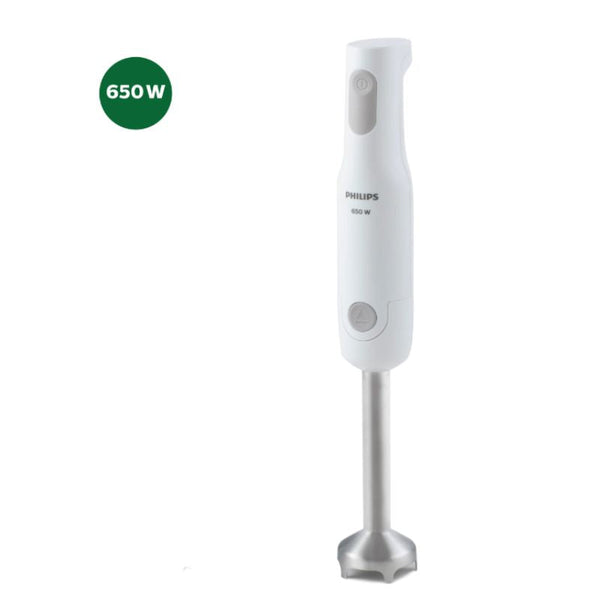 Refurbished Philips Daily Collection 650 Watt Hand Blender White with Detachable Steel Rod - HL1600/00