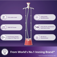 Philips Domestic 1800 Watts Standing Garment Steamer Ste1020 40