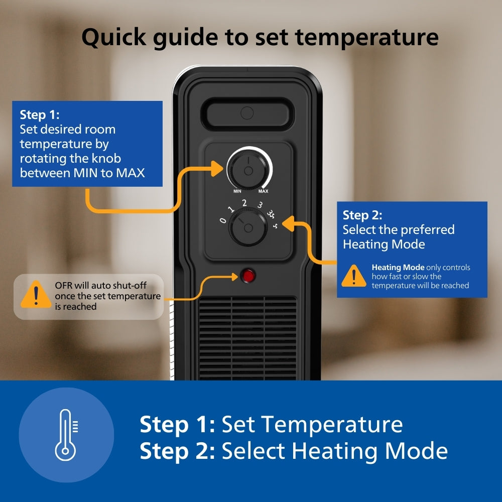 Philips Oil Filled Radiator Heater with 11 Fins
