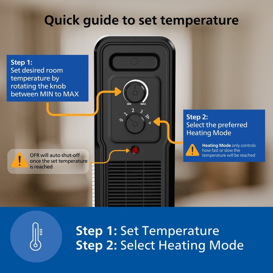 Philips Oil Filled Radiator Heater with 11 Fins
