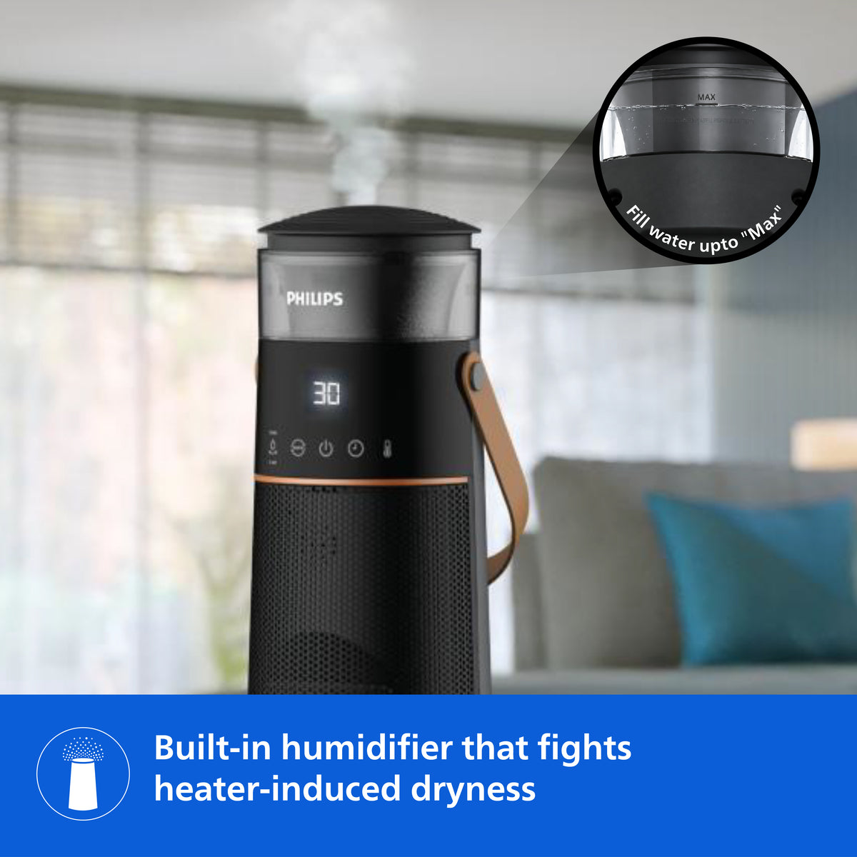 Philips PTC Tower Heater with Humidifier - CX4100/01