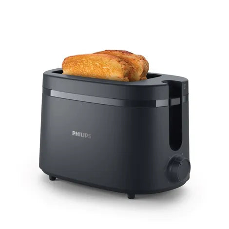 Philips 650W 2-Slice Toaster with Integrated Bun Rack, Charcoal Grey - HD2510/90- Liquidation