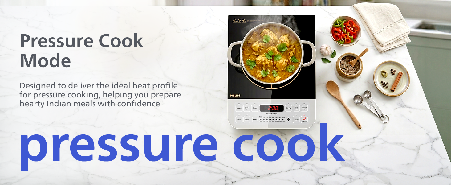 Philips 2100W Indian Dish Presets Induction Cook Top - HD4928/01