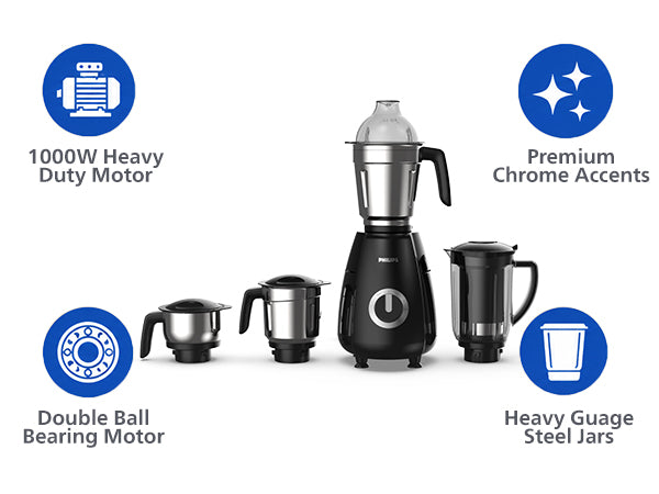 Philips 1000W 4-Jar Mixer Grinder - HR7732/00