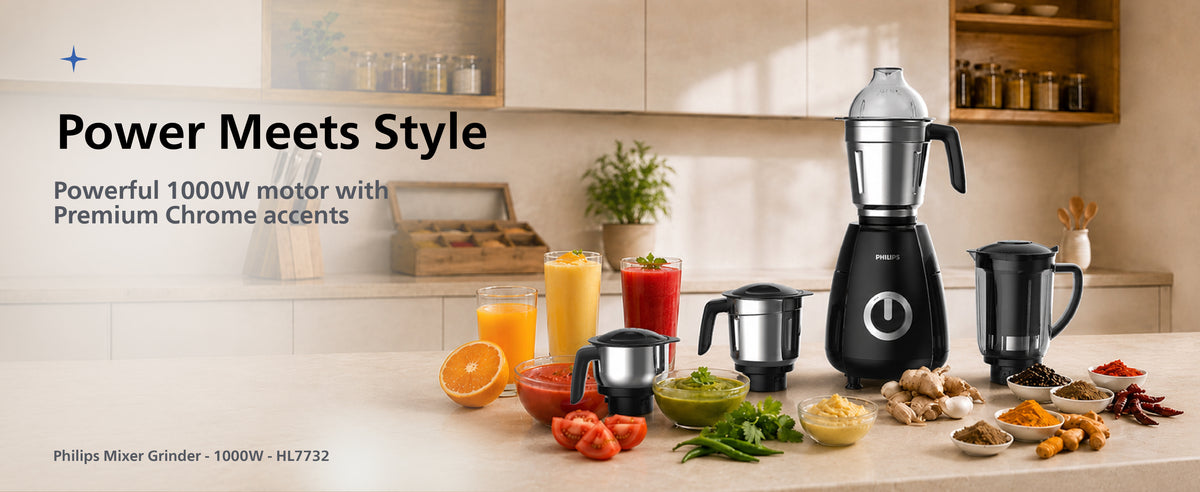 Philips 1000W 4-Jar Mixer Grinder - HR7732/00