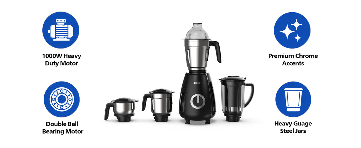 Philips 1000W 4-Jar Mixer Grinder - HR7732/00