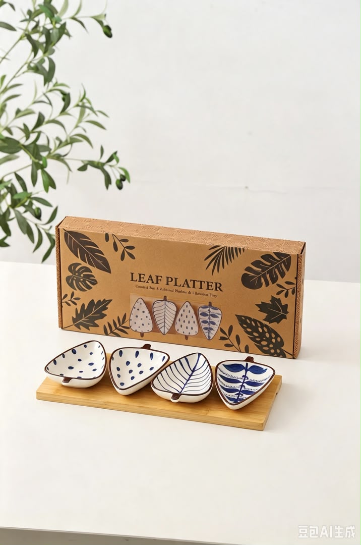 4 Leaf shaped platter