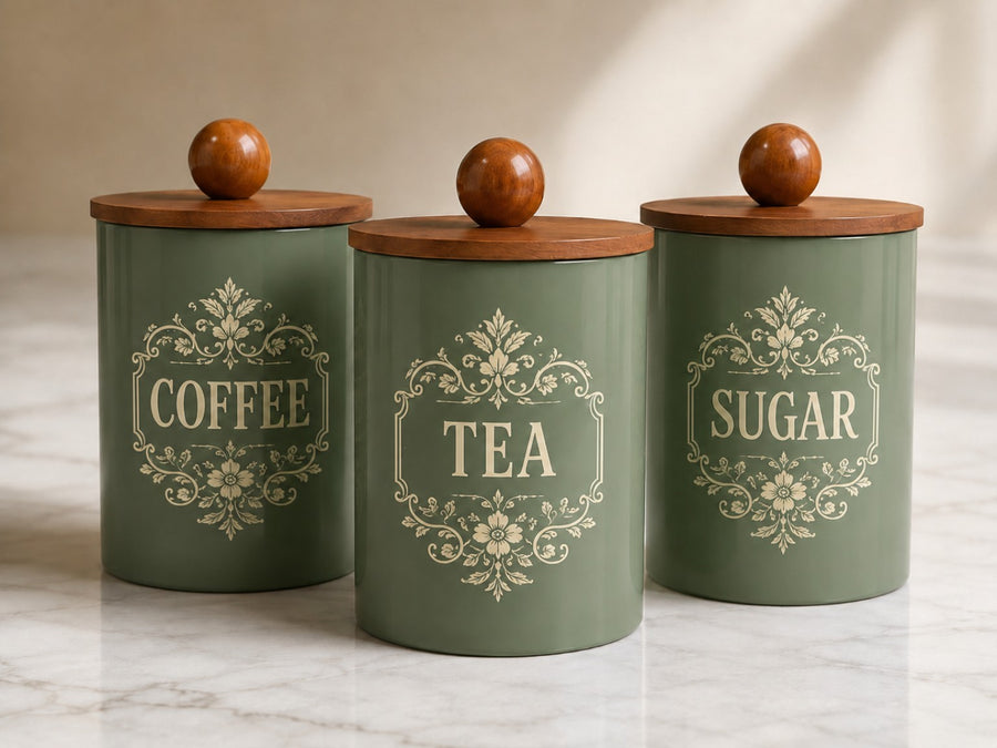 Metal Kitchen Container (Pack of 3)